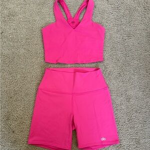 alo - watermelon pink set
